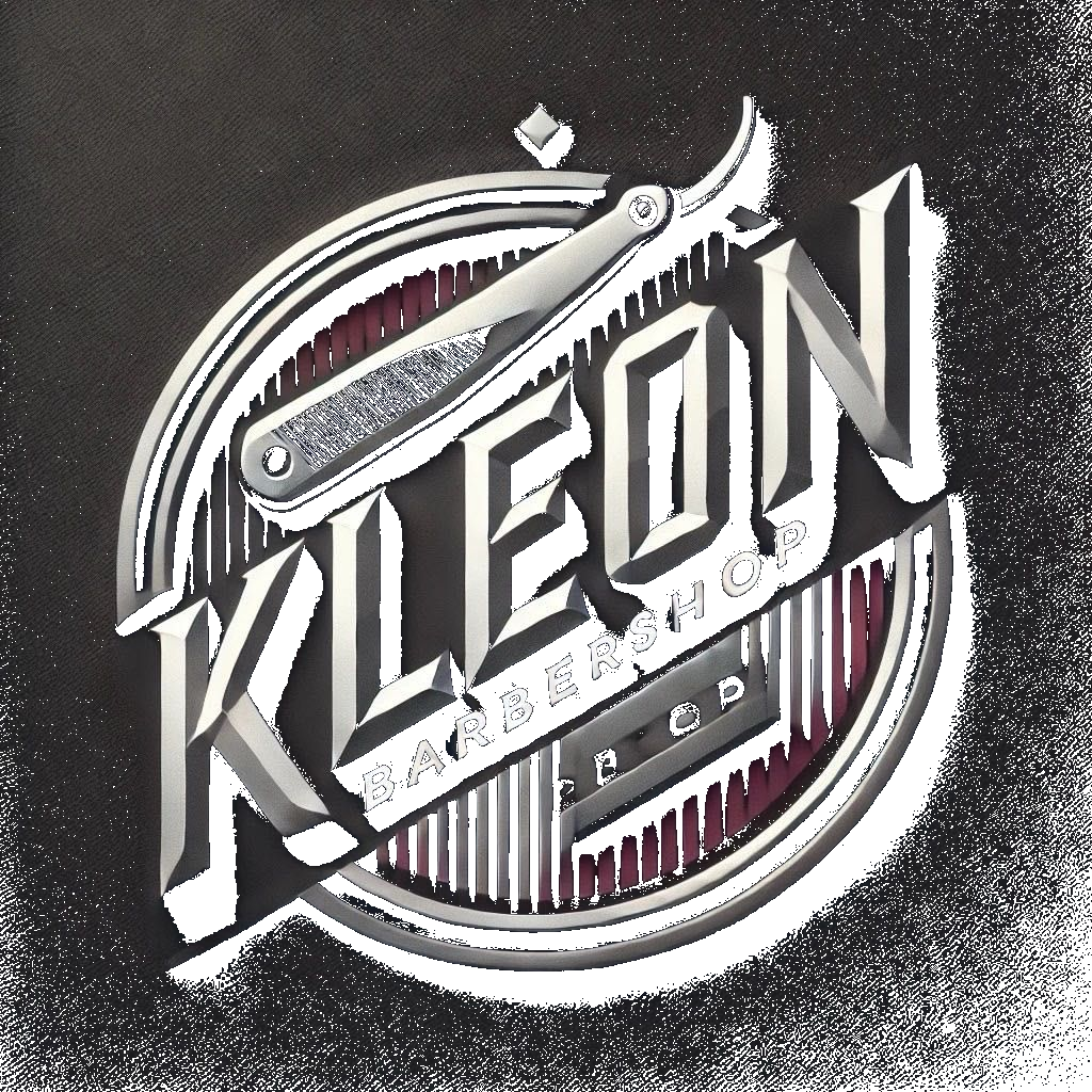 Logo KLEON Barbershop z brzytwą